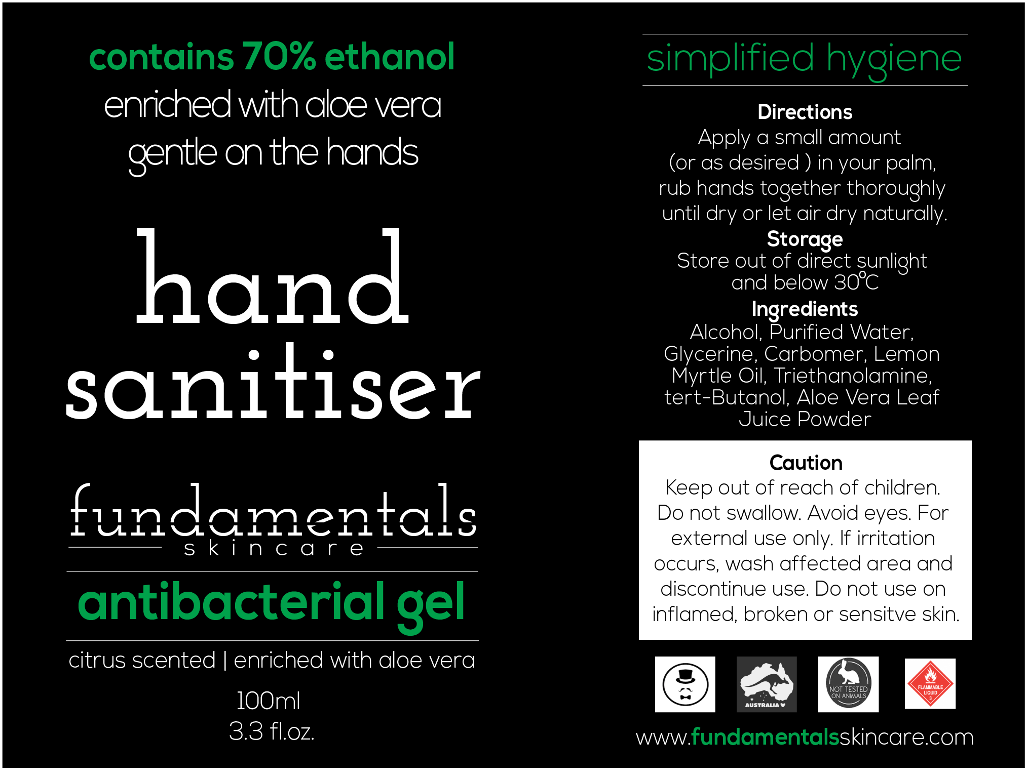 75% Alcohol Antibacterial Sanitising Hand Gel (100ml)